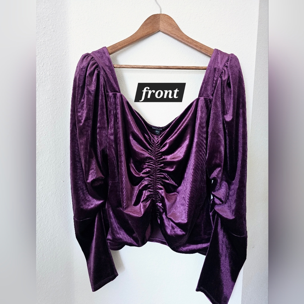 Express XL Velvet Holiday Blouse
